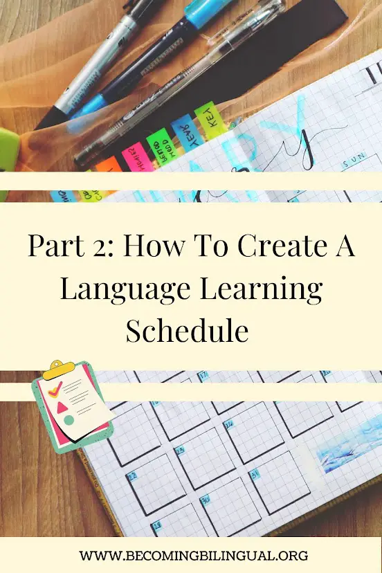 How To Create A Language Learning Schedule