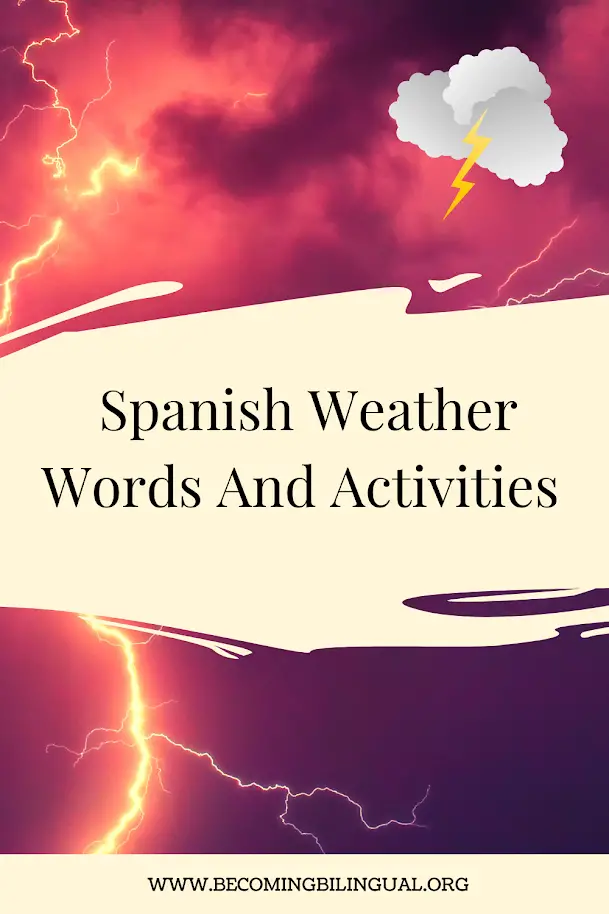 Spanish Weather Words And Activities For Kids